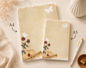 Vintage Temalı 2'li Set (A4-A5) Notepad - Not Defteri - Bloknot