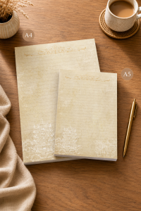 Vintage Uzak Doğu Temalı 2'li Set (A4-A5) Notepad - Not Defteri - Bloknot